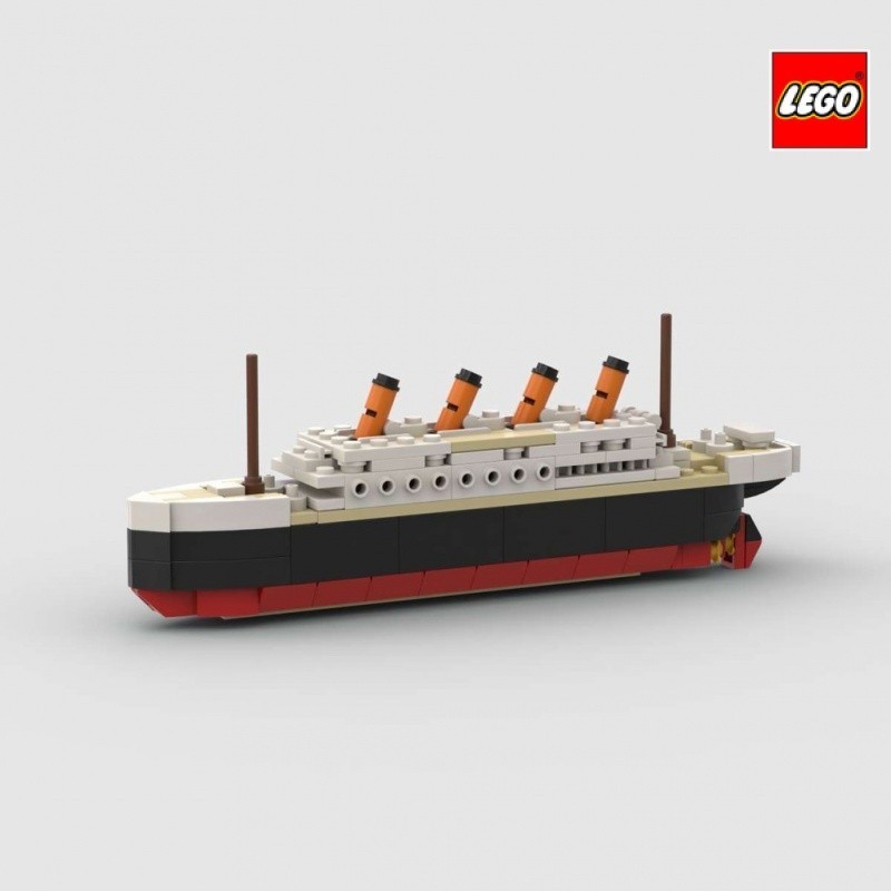 Creative Titanic Cruise เรือขนาดเล ็ กรุ ่ น Compatible Building Block อนุภาคขนาดเล ็ ก moc ของเล ่ นเด ็ ก
