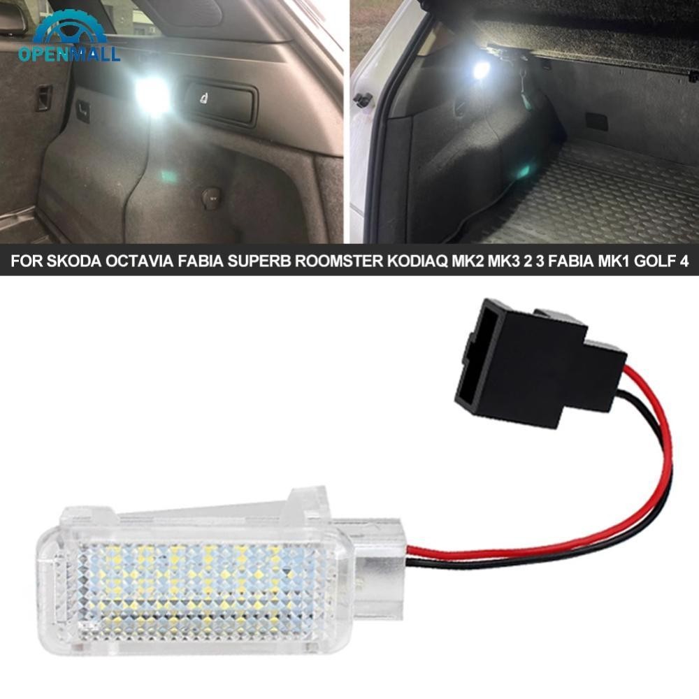 Openmall รถ Trunk LED กระเป๋าเดินทางโคมไฟ Trunk Boot สําหรับ Skoda Octavia Fabia Superb Roomster Kod