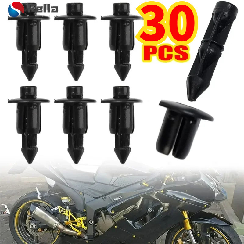 SUZUKI KAWASAKI สกรูขยายหัวเข็มขัด-รถจักรยานยนต์พลาสติก หมุดย้ํา รัด-ตกแต่งแผงยึดคลิป-รถจักรยานยนต์เชลล์ไหลปกสกรู-รถกันชนพิทักษ์สกรู-สําหรับซูซูกิคาวาซากิ