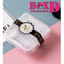 กล่องเบเกอรี่ กล่องขนมสี่เหลี่ยมฐานขาว เทียบE47กล่องเค้ก กล่องขนม（XX045）
