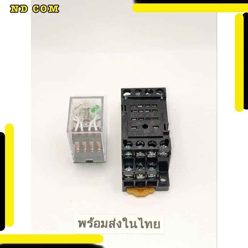 ได้ทั้งชุด รีเลย์ ขา My4n MY4 Relay มีไฟ 220V 12Vdc 24Vdc 12Vac 24Vac 110Vac มีซอกเก็ต