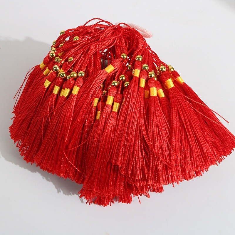 100 ชิ้น/ล็อต 8 ซม.Trim Tassels ลูกปัดผ้าไหม Fringe สําหรับ Key Bookmark เย็บผ้าม่านอุปกรณ์ตกแต่งบ้าน DIY ราคา ถูกที่สุด ดีลบีเคเค แกลเลอรีภาพที่ 7