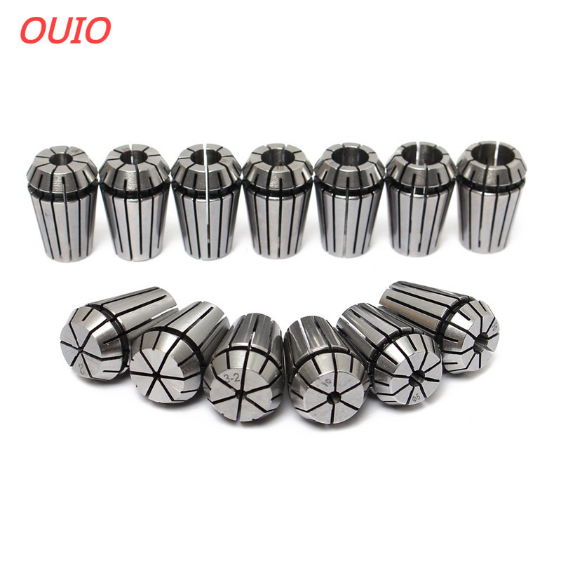 OUIO ER11 ER16 ER20 1/4 มม.6.35 มม.1/8 มม.3.175 มม.0.008Spring Collet ความแม่นยําสูง Collet ชุดสําหร