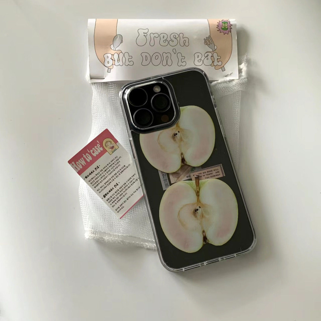 ครึ ่ ง Apple เหมาะสําหรับ Apple 15promax เคสโทรศัพท ์ 14/13/12 Soft Case XR/XSMAX/8Plusกันกระแทก 7p เคสโทรศัพท ์ โปร ่ งใส