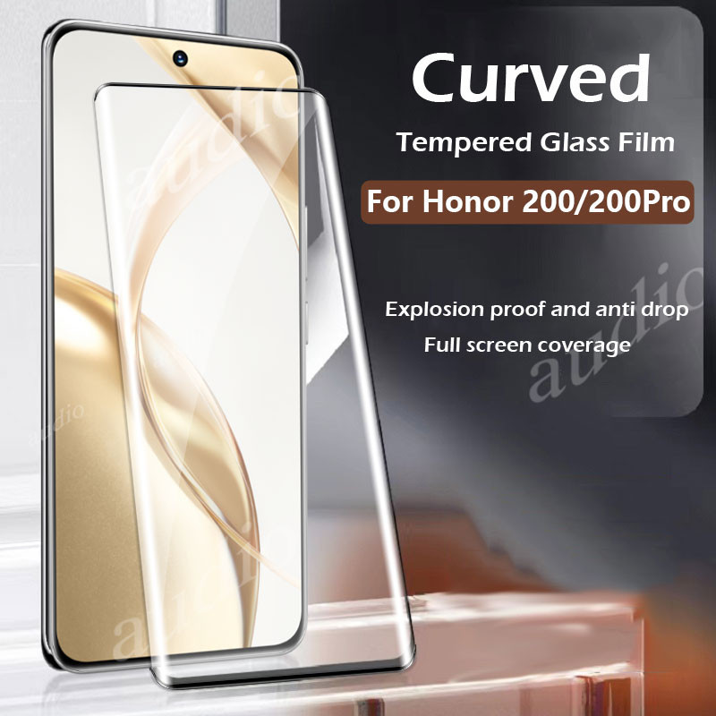 Honor 200 Pro 5G 3D ร้อนดัดหน้าจอด้านหน้าสําหรับ honor 200 Pro 200pro 5G 2024 ฟิล์มกระจกนิรภัยสําหรั