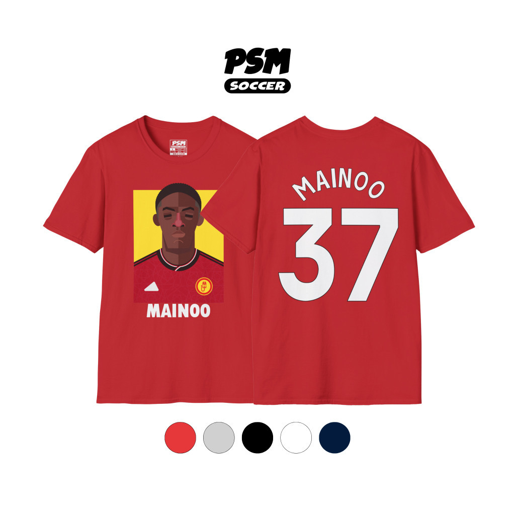 PSM เสื้อยืดลายนักฟุตบอล Kobbie Mainoo ฤดูกาล2022/23 S-5XL