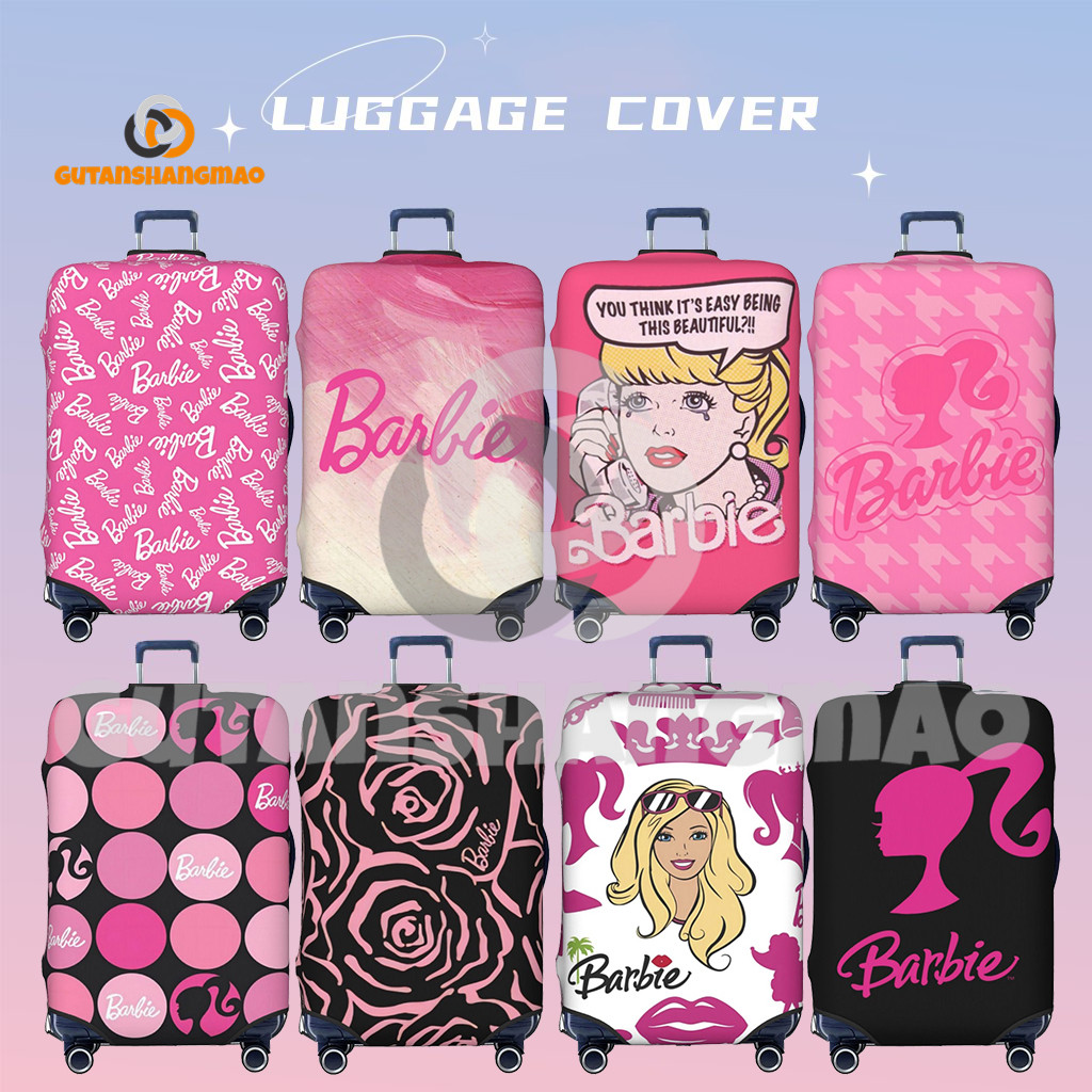 ผ้าคลุมกระเป๋าเดินทาง Barbie Travel Luggage Cover ผ้าคลุมกระเป๋าเดินทางแบบซักได้ ป้องกันรอยขีดข่วน เหมาะกับกระเป๋าเดินทางขนาด 18-32 นิ้ว