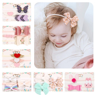 (Bow04)"พร้อมส่ง​" ที่คาดผมเด็ก เซต 3 ชิ้น/แพค น่ารัก ลูกไม้ เด็กทารก ดอกไม้ โบว์ เด็ก ที่คาดผมแพคขาว