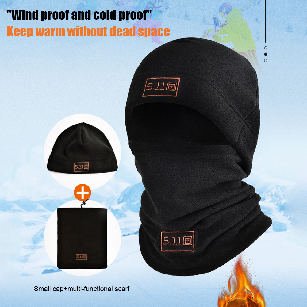 ฤดูหนาว Polar Coral ขนแกะ Balaclava ผู ้ ชายหน ้ ากากสกีคออุ ่ น Beanie ความร ้ อนหัวยุทธวิธีกีฬาผ ้ าพันคอหมวกสกีหมวก