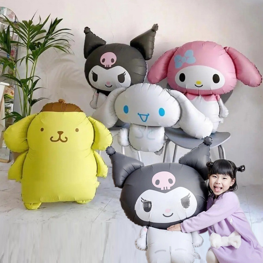 Kuromi My Melody บอลลูน Cinnamoroll อลูมิเนียมฟิล์มบอลลูนวันเกิด Party Decor Party Supplies หญิงของขวัญตกแต่งห้องนอน Photo Prop อุปกรณ์