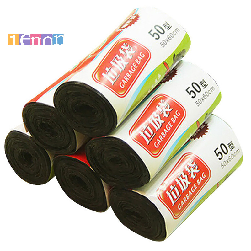 [ Lemon ] 1 ม ้ วน 50 * 60 ซม.ถุงขยะสีเดียวหนาสะดวกสิ ่ งแวดล ้ อมถุงพลาสติกทิ ้ งถุงพลาสติกขยะสีดําใหม ่