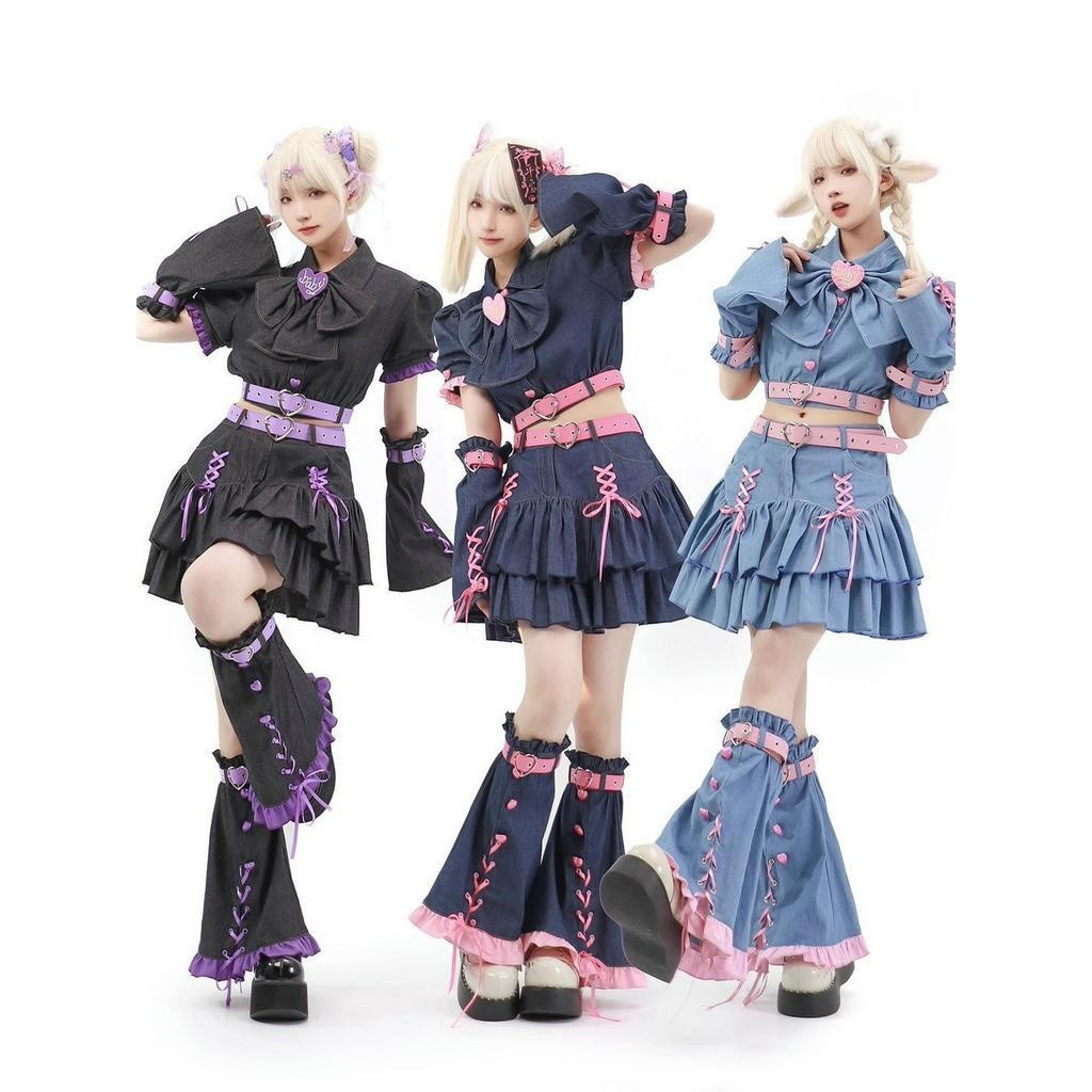 ขายหมดทันทีCowboy Sweetheart Hot Girl Y2K Suit Bubble Trap การออกแบบดั้งเดิม