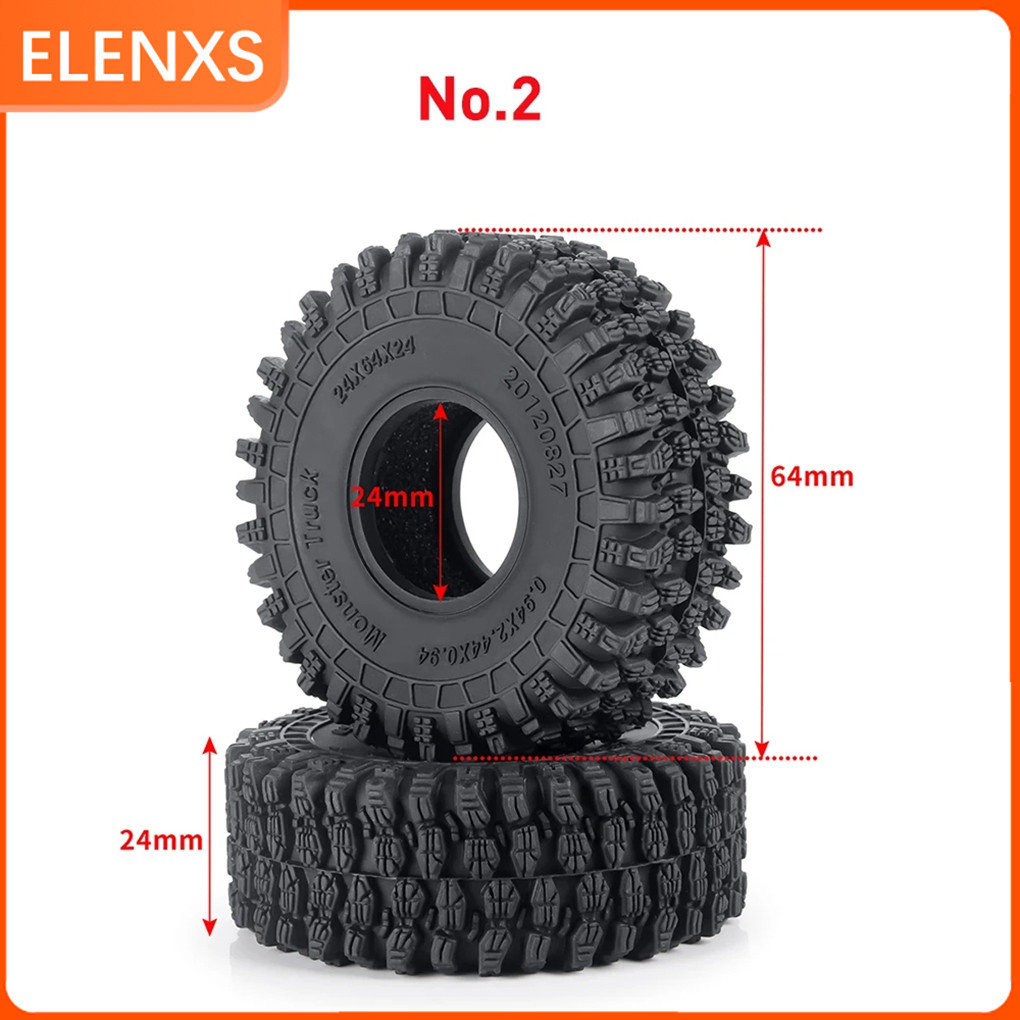 Rcgofollow ยางล ้ อยางสําหรับ 1/18 1/24 Fcx Scx24 Crawler RC รถอุปกรณ ์ เสริมสีดํา
