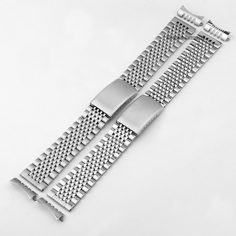 ปลายโค ้ งสายนาฬิกาสแตนเลส 18 มม.20 มม.22 มม.Quick Release 9 bead Universal สร ้ อยข ้ อมือขัด Matte โลหะนาฬิกา Band