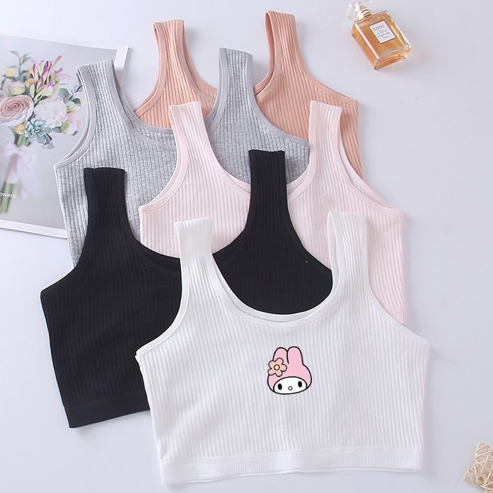 8-16ycotton การพัฒนาสาวน ่ ารักการ ์ ตูน Bra เด ็ กการฝึกอบรม Bra นักเรียนกีฬาชุดชั ้ นใน