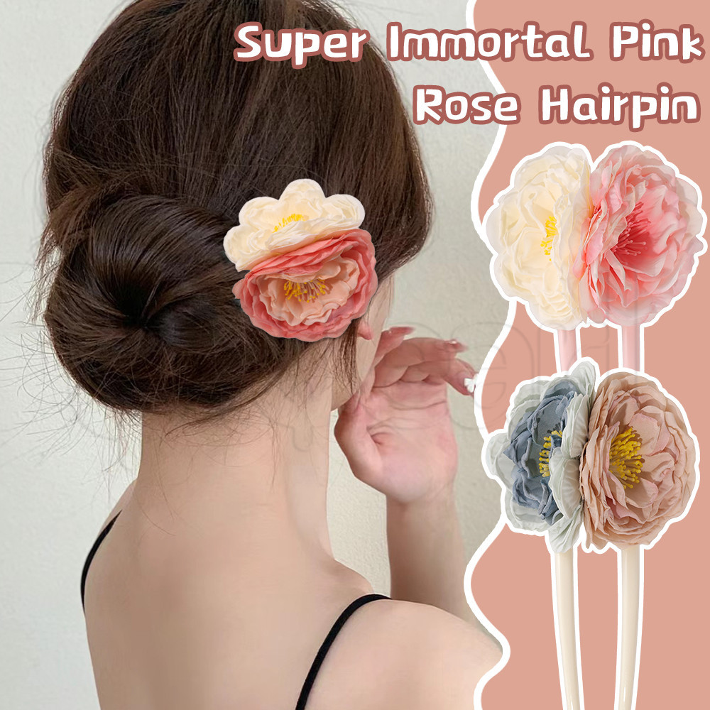 Rose U-shaped Hair Stick