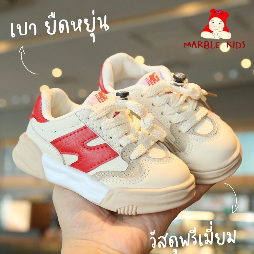 พร้อมส่งจากไทยรองเท้าผ้าใบเด็ก เบานิ่ม ไปโรงเรียน รองเท้าพละเด็ก แบบรูดไม่ต้องผูกเชือก ยืดเข้ารูปเท้า รุ่น N
