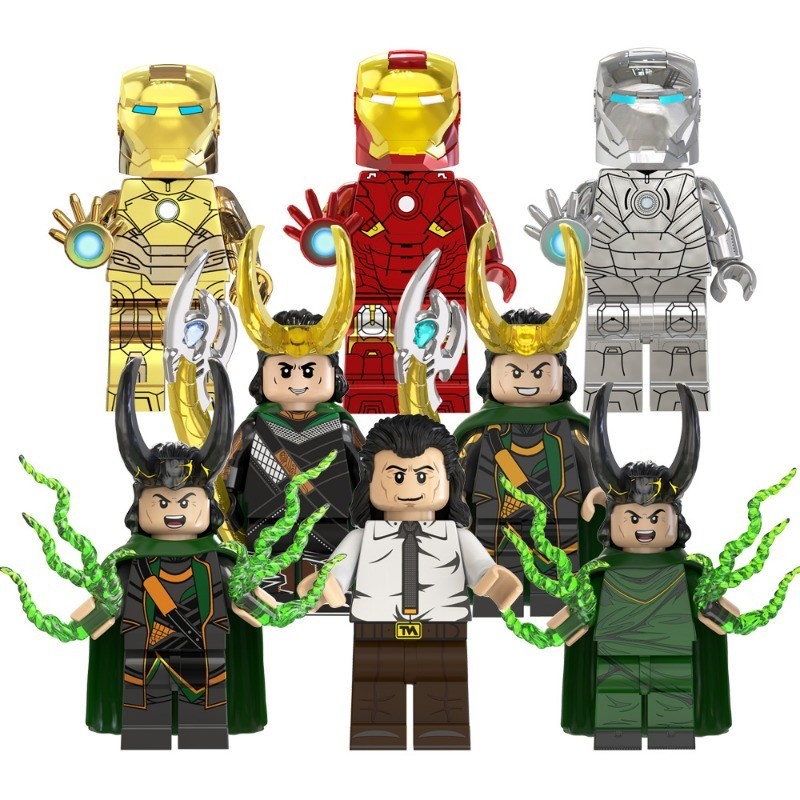 Iron Tony Stark Loki Man Series Super Heroes ภาพยนตร์ Mini Building Blocks รูปของเล่นเด็กของขวัญ