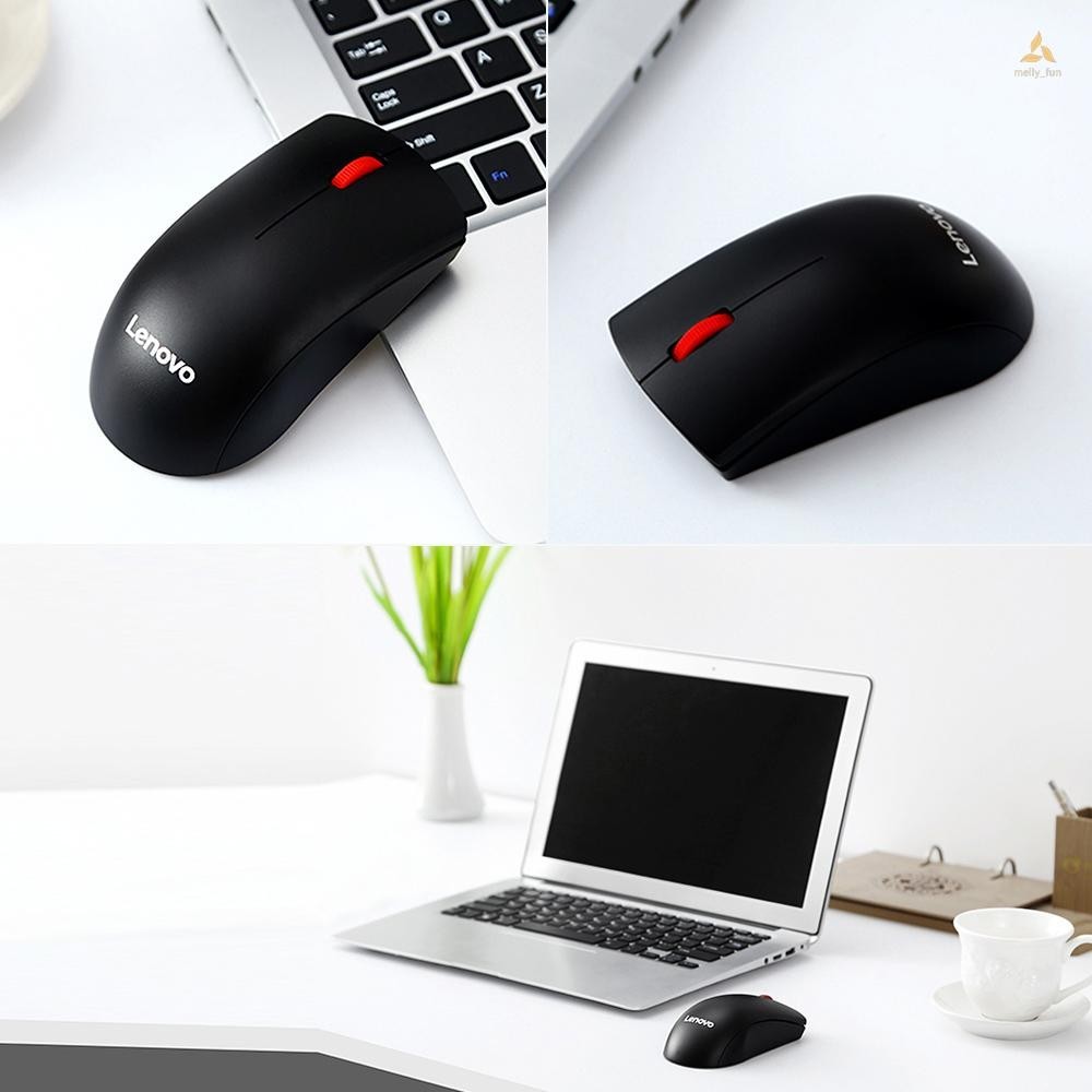 Lenovo M120 Pro เมาส์ไร้สาย 2.4GHz เมาส์แล็ปท็อปพร้อมตัวรับสัญญาณ USB น้ําหนักเบา Ergonomic Optical เมาส์ไร้สายเมาส์คอมพิวเตอร์สําหรับแล็ปท็อป PC คอมพิวเตอร์ Mac Office/ใช้ในบ้าน
