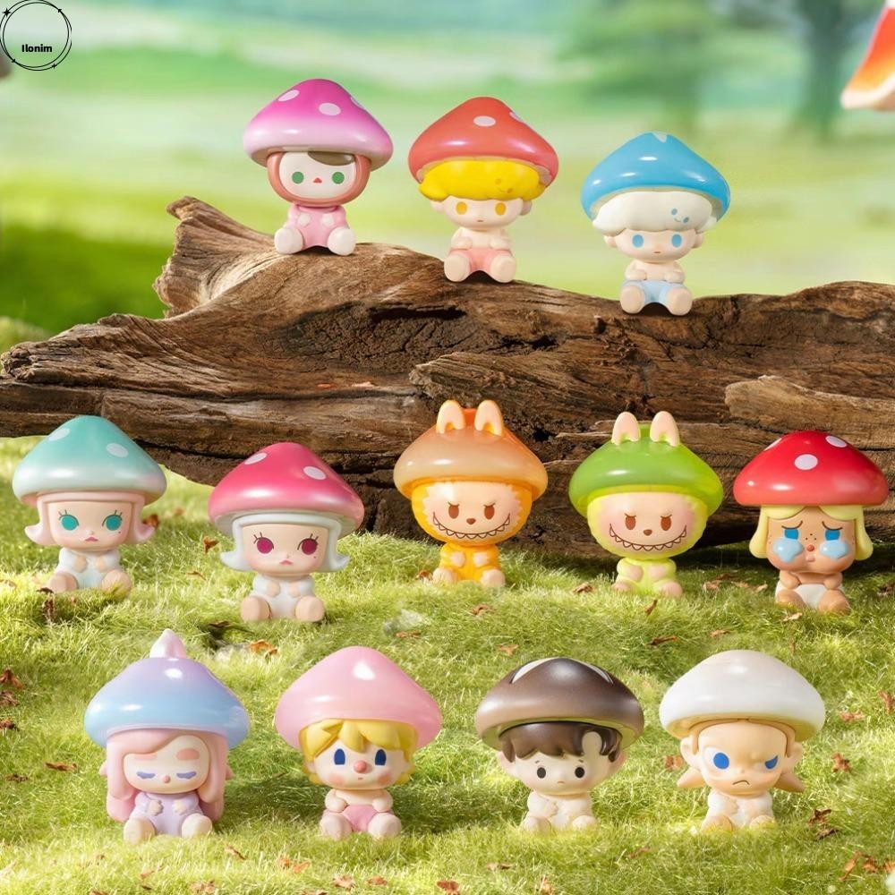 Ilonim กล่อง, POPMART Pop Bean CRYBABY อะนิเมะการ์ตูนรูป, เห็ด Genie สบู่ฟอง Kawaii กล่องของเล่นเด็ก