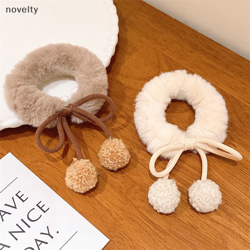 Nly Lamb Hair Ball เชอร์รี่เชือกผมน่ารักสาว Bow Knot ผม Loop Ball เครื่องประดับผมยืดหยุ่นผม N