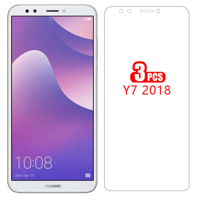 เคสสําหรับ huawei y7 pro prime 2018 ฝาครอบป้องกันหน้าจอกระจกนิรภัยบน y72018 y 7 7y coque huaweywe hu