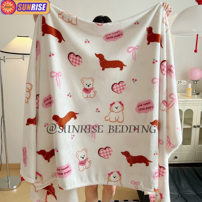 ผ้าห่มนมสองด้าน ผ้าห่มการ์ตูน Single QueenWarm Selimut ผ้าห่มไหล่ชุด Single Queen/King Size 12st