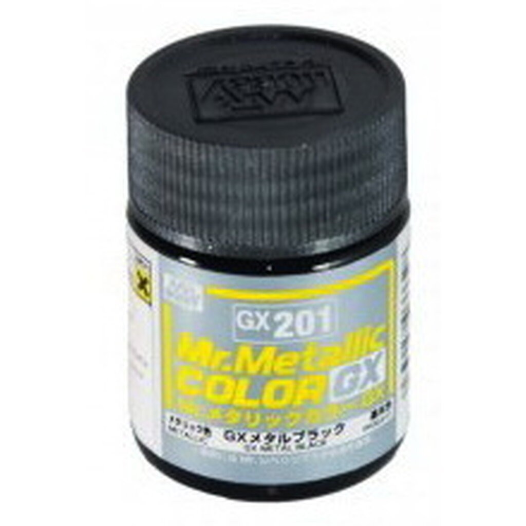4973028033328 mr.hobby GX-201 Mr.metalic GX metal black 18ml.
