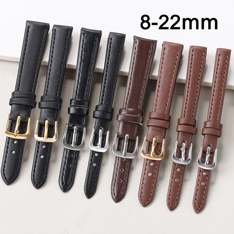 เร็ว การส่งสินค้า 8-22มิลลิเมตรหนัง ปู่ สายนาฬิกาบางสไตล์นุ่มสายนาฬิกาผู้หญิงผู้ชายสากลสร้อยข้อมือสายนาฬิกาข้อมืออุปกรณ์เสริม8มิลลิเมตร10มิลลิเมตร12มิลลิเมตร14มิลลิเมตร16มิลลิเมตร18มิลลิเมตร20มิลลิเมตร22เ