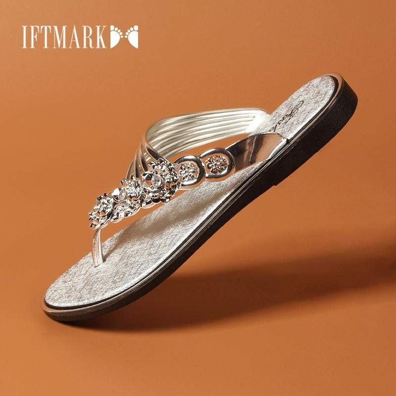 IFTMARK รองเท้าแตะหญิงแบบหนีบ, รองเท้าแตะผู้หญิงแฟชั่น, สวมใส่สบาย ทนทาน ใส่ง่ายเข้ากับทุกชุด[ส่งเร็วพิเศษ]