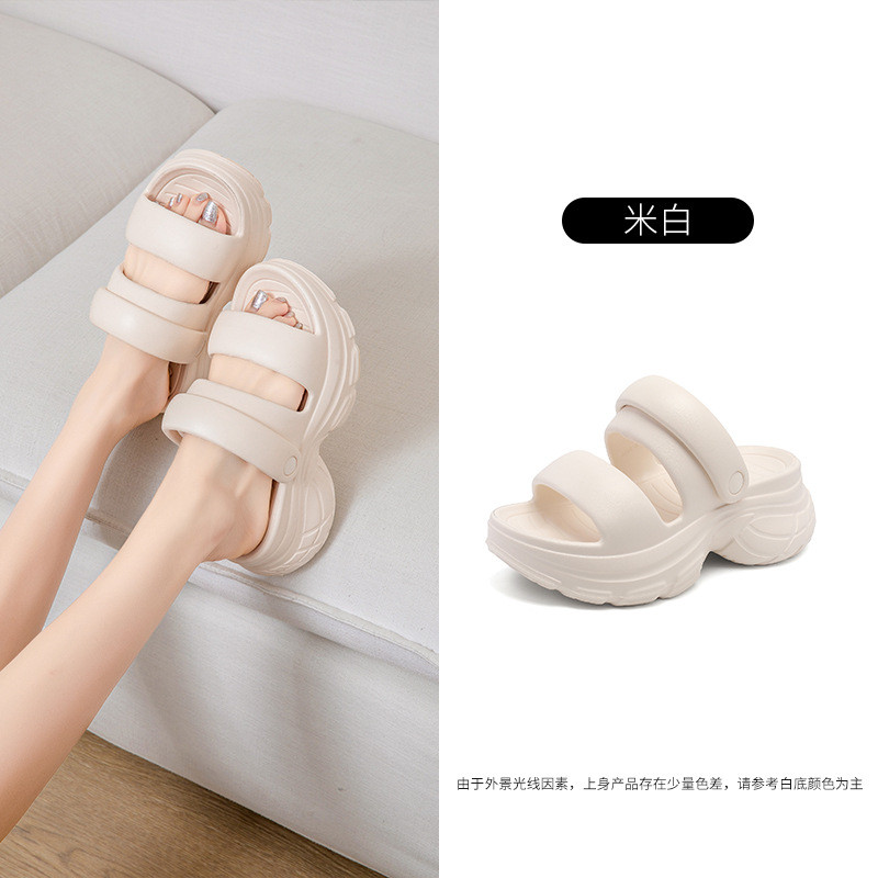 Ayuer รองเท้าแตะแพลตฟอร์มสําหรับผู้หญิง EVA ฤดูร้อนกลางแจ้งเพิ่ม Trampling Poo Sense รองเท้าแตะชายหาดแฟชั่น ราคา ถูกที่สุด ดีลบีเคเค แกลเลอรีภาพที่ 6