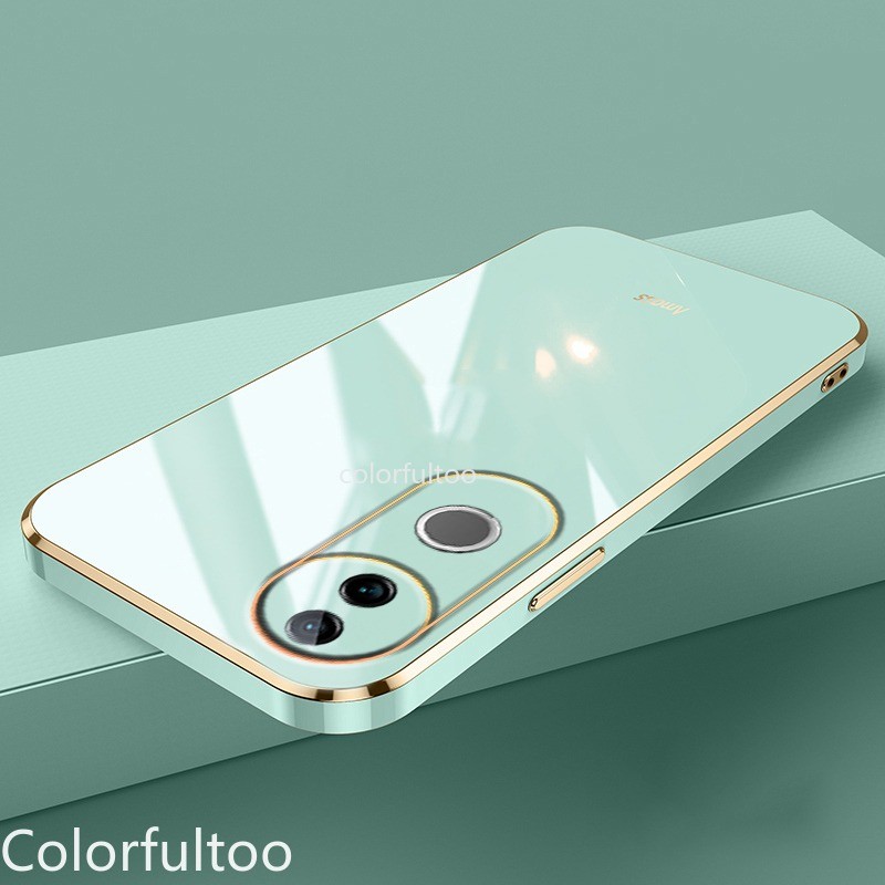 Vivo V50 2025 หรูหรา 6D ชุบ Soft TPU ซิลิโคนเคสโทรศัพท์สําหรับ Vivo V50 V40 Pro V40Lite V50Pro 5G กันกระแทกกล้องเลนส์ป้องกันปกหลังคู่ปลอกสําหรับ VivoV50