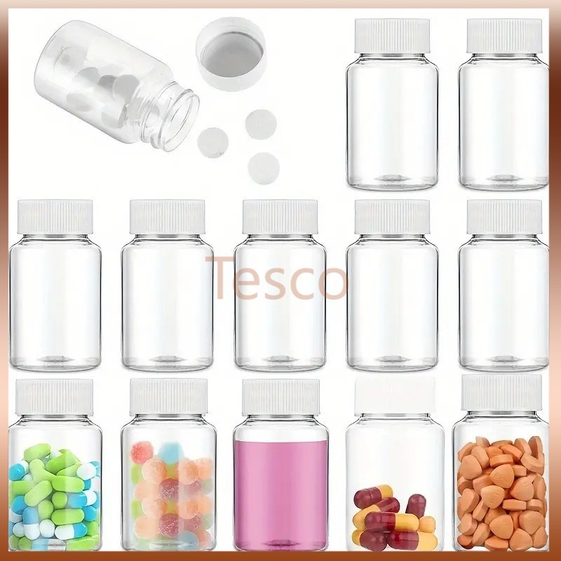 Tesco ขวดพลาสติกPETใส 20/30/50/100 ml ฝาเกรียวปิดสนิทพกพาสะดวก ขวดใส่ยา ใส่เครื่องดื่ม