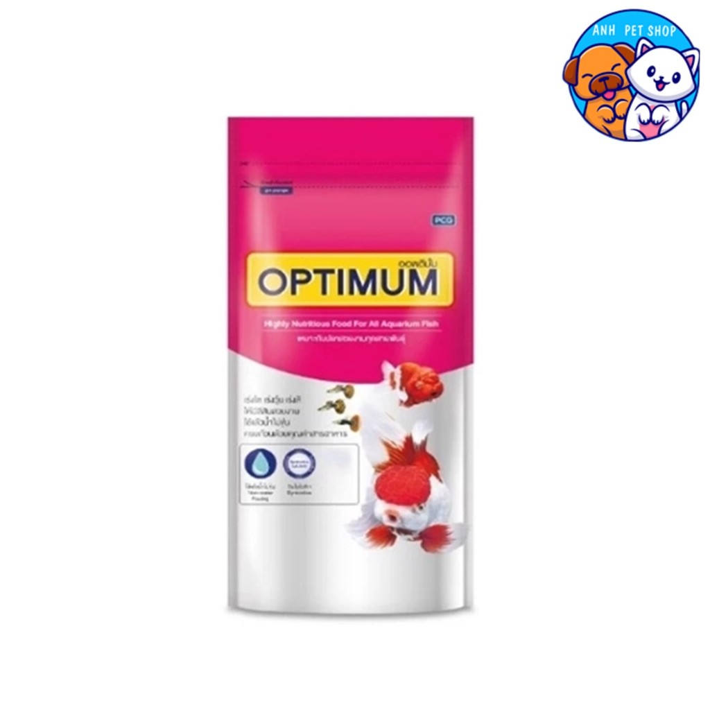 Optimum อาหารปลาสวยงาม เม็ดเล็ก เร่งโต เร่งวุ้น เร่งสี 100 ก.