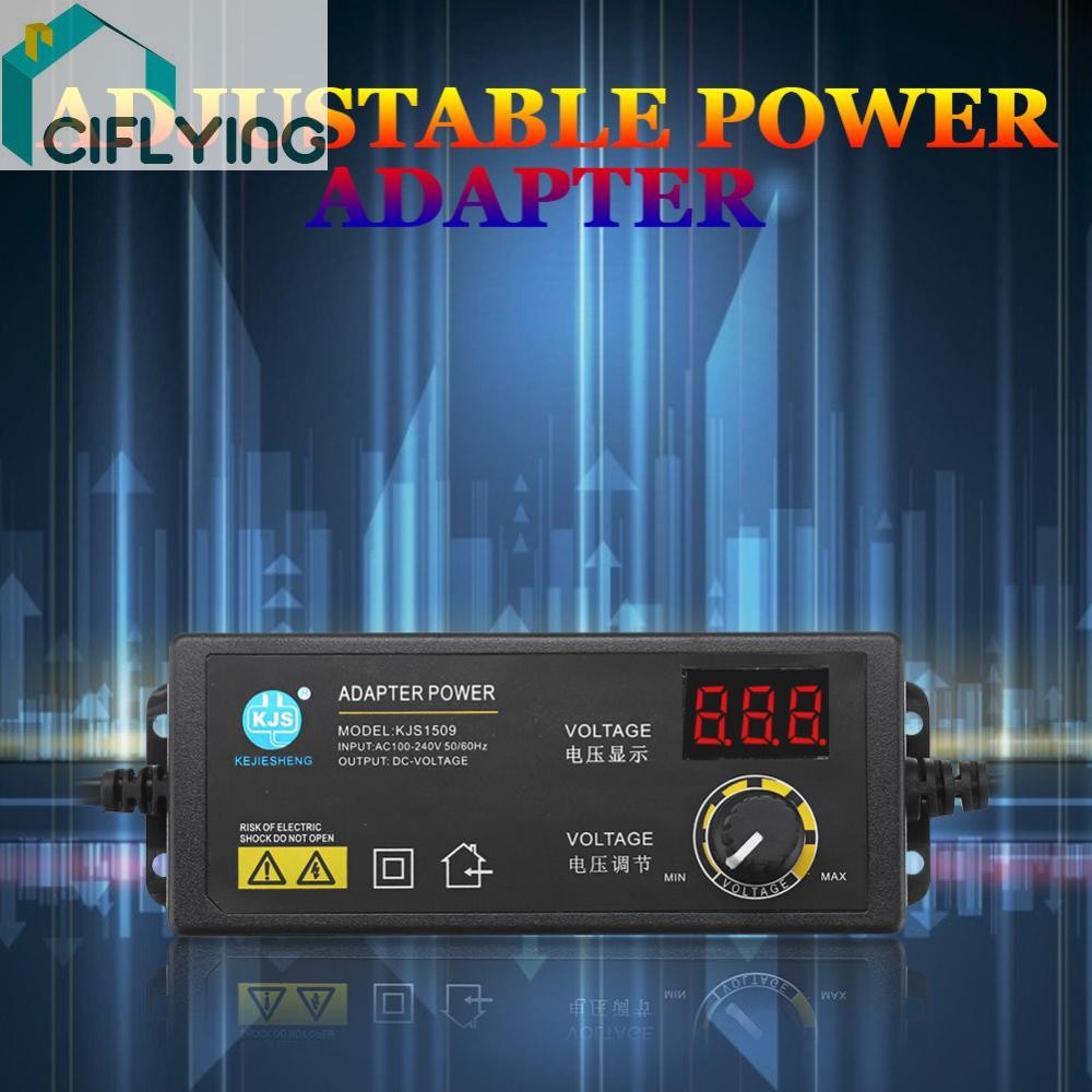 💥จากกรุงเทพฯ🚚3-36v 60W Power Adapter ปรับแรงดันไฟฟ้าได้พร้อมหน้าจอแสดงผล US Plug [Ciflying.th]