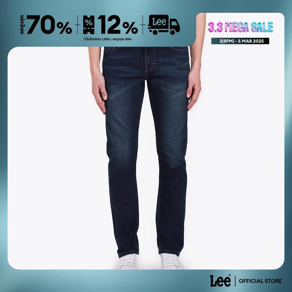 LEE กางเกงยีนส์ผู้ชายเอวกลางทรงเข้ารูป ทรง ZED รุ่น MB747011 สียีนส์ ลี เสื้อผ้าผู้ชาย กางเกงผู้ชาย 