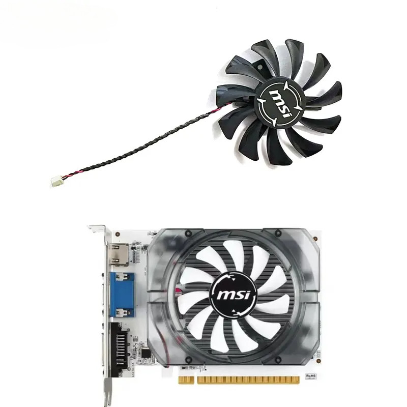 ยี่ห้อใหม่ 75 มม.2PIN HA8010H12F-Z เหมาะสําหรับ MSI GeForce GTX730 740 750ti OC กราฟิกการ์ดเปลี่ยน