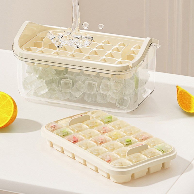 พร้อมส่ง ถาดทำน้ำแข็ง วัสดุเกรดอาหารที่ปลอดภัย ความจุขนาดใหญ่ 64ช่อง มีฝาปิด - รูปที่ 6