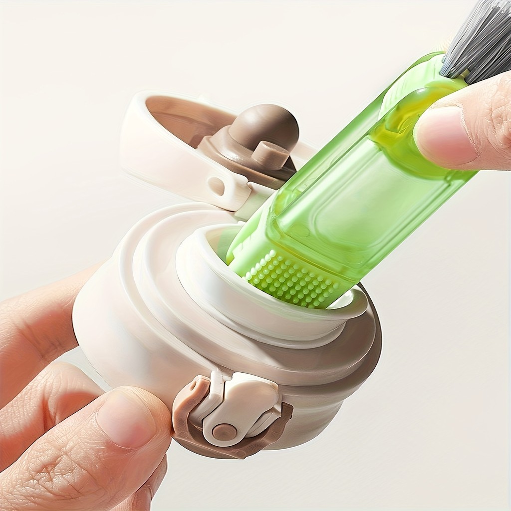 จระเข้ขนาดเล็กฝาถ้วยช่องว่างแปรงสี่ในหนึ่งเดียวทําความสะอาดแปรงกระติกน้ําร้อนถ้วยแปรงขวดนมฟางทําความสะอาดเครื่องมือที่มีประโยชน์แบบพกพาน้ําถ้วยแปรง - รูปที่ 5