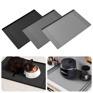 OUTO Under Sink Mat,ตู้ซิลิโคนกันน้ํา,Multi-Function 34" x 22" ทําความสะอาดง่ายถาดอ่างล้างจานสําหรับห้องครัวห้องน้ํา