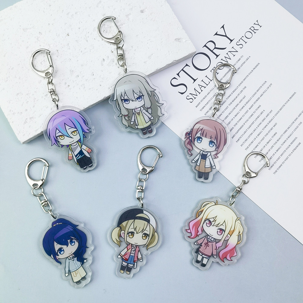 อะคริลิคอะนิเมะพวงกุญแจโครงการ เซไก จี้สองด้านกระเป๋าเป้สะพายหลังเครื่องประดับเพื่อนของขวัญ