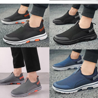 Sepatu pria skecheris kasual kekinian slip on trendy