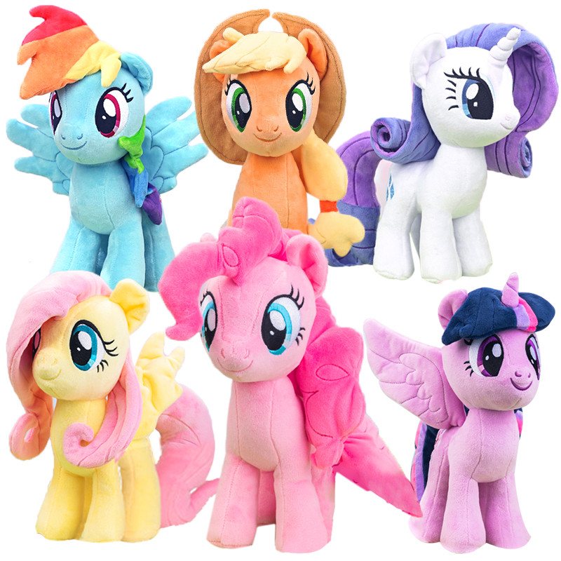 30cm My Little Pony Doll Sapphire Fluttershy Peachy Precious Cloudy Applejack ตุ๊กตาของเล่นตุ๊กตาสาวของขวัญคู่