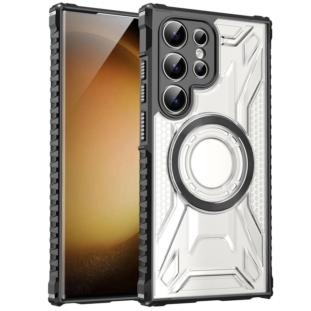 เคส Samsung S25 S25+ S25Ultra S24FE S24Ultra S23FE S23Ultra S22Ultra S21FE สำหรับซัมซุง แม่เหล็กขอบหยัก กันลื่น