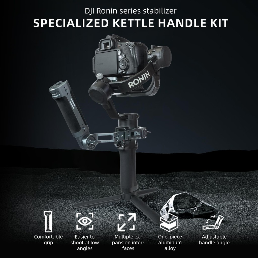 โลหะปรับสลิง Handgrip Gimbal Handle ใช้งานร่วมกับ DJI RS4 PRO RS3 RSC2 Mini Stabilizer Ergonomic Grip