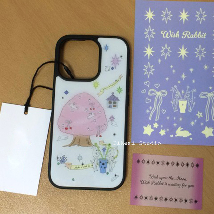 เกาหลี Ins Dreamy Fairy Tale World สีดํา Soft Edge สําหรับ Iphone16promax/15pro/13/12/11/14pro xsmax เคสโทรศัพท์ ราคา ถูกที่สุด ดีลบีเคเค แกลเลอรีภาพที่ 5
