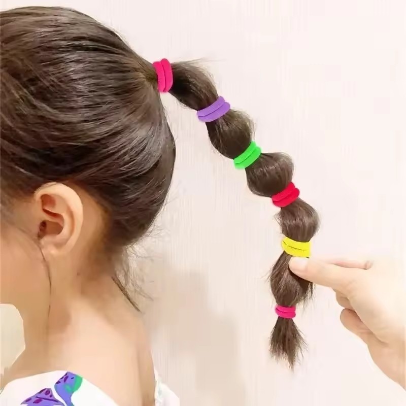 50ชิ้นยืดหยุ่นสูงยางรัดผูก/ที่มีสีสันเชือกผมสําหรับเด็ก/เด็กสาวผู้ถือผมหางม้าอุปกรณ์ผม - รูปที่ 2