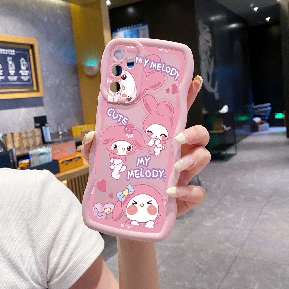 SAMSUNG สําหรับsamsung Galaxy A16 A06 A15 A05 A35 A55 A14 A34 A33 A53 A73 A32 A52S A72 น่ารักMelody Kuromi Waveเคสโทรศัพท์Anti Drop Cover ราคา ถูกที่สุด ดีลบีเคเค แกลเลอรีภาพที่ 5