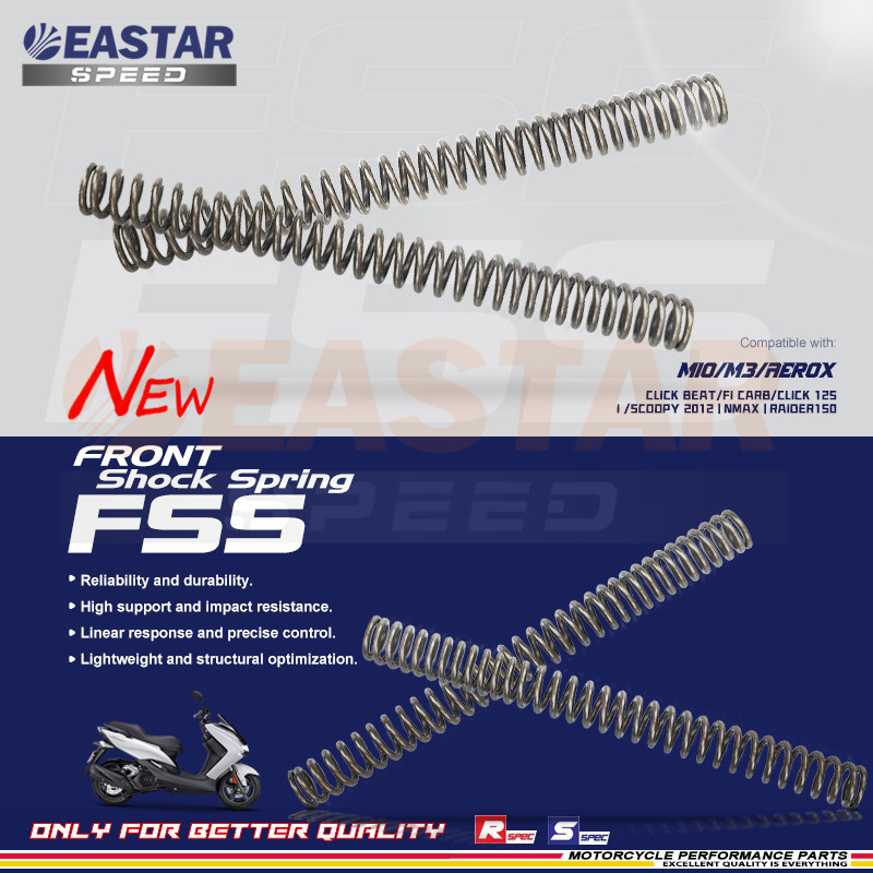 สปริงโช้คหน้าแต่ง/ สปริงโช้คหน้า  MIO/M3/AEROX,CLICK BEAT/FI CARB/CLICK 125 I /SCOOPY 2012,NMAX,RAID