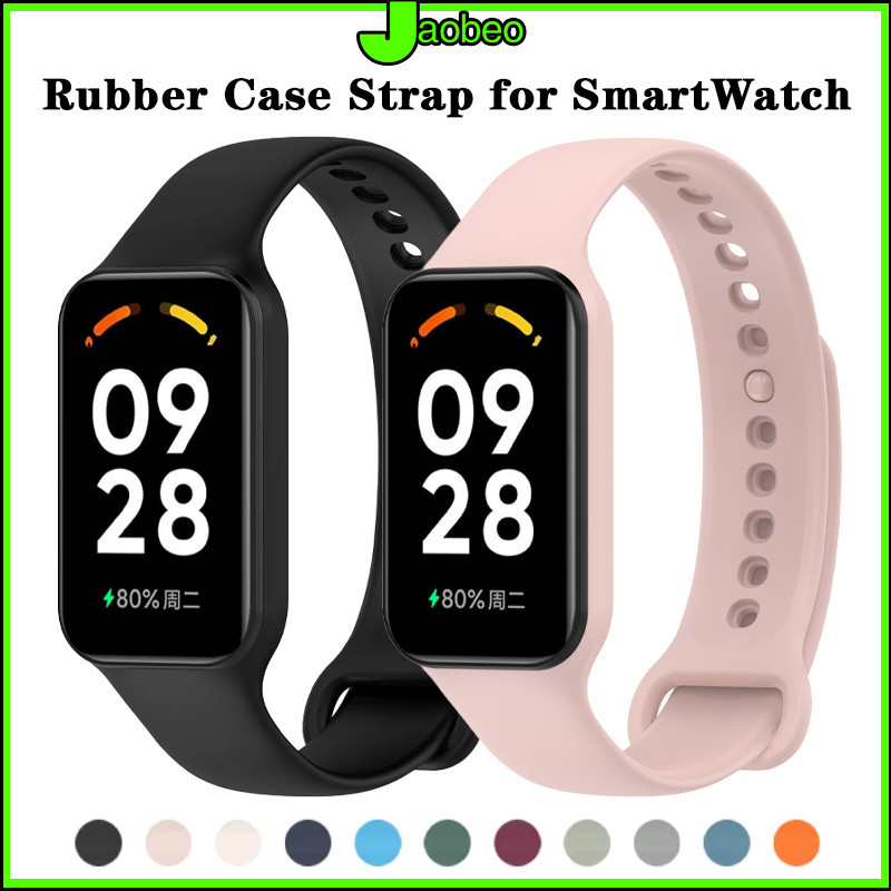 สายรัดซิลิโคนกรณีนาฬิกา Redmi Band 2 Xiaomi Smart Band 8 Active กันน้ํากีฬาสายนาฬิกาอัจฉริยะสายรัดข้อมือแฟชั่น